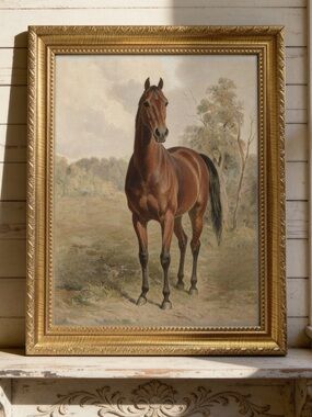 Estate Horse Portrait Framed Art